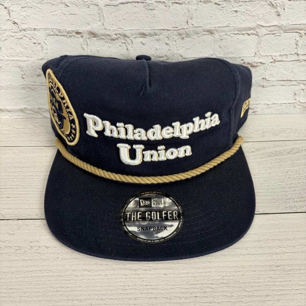 Philadelphia Union New Era The Golfer Heritage Navy Blue Adjustable Snapback Hat